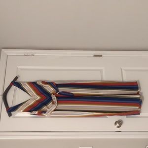 Multicolored striped women's romper